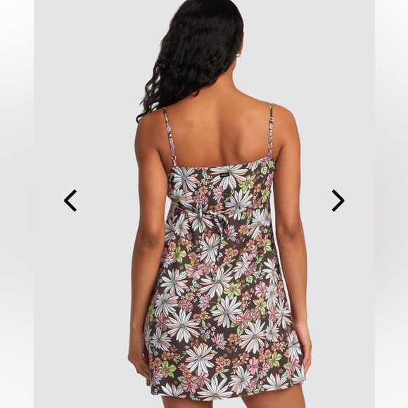 RVCA Black Floral Hillside Strappy Mini Dress - Picture 3 of 7